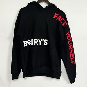 NWOT BARRY'S-  Face Yourself Challenge Black Hoodie CrossFit Running
